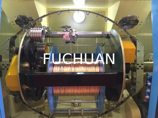 Himmelblaue Kupferdraht-Doppelt-Twist-Bündelmaschine, SPS-Kabelverdrillungsausrüstung